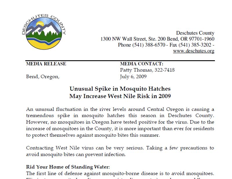 Mosquito release Mosquito release